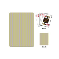 Summer Sand Color Lilac Stripes Playing Cards (mini)  by picsaspassion