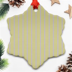 Summer Sand Color Lilac Stripes Ornament (snowflake) 