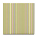 Summer sand color lilac pink yellow stripes pattern Tile Coasters Front