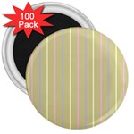 Summer sand color lilac pink yellow stripes pattern 3  Magnets (100 pack) Front