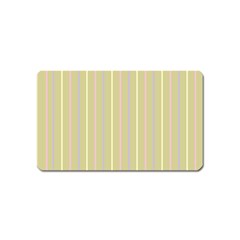 Summer Sand Color Lilac Pink Yellow Stripes Pattern Magnet (name Card) by picsaspassion