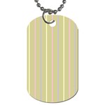 Summer sand color lilac pink yellow stripes pattern Dog Tag (One Side) Front