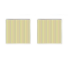 Summer Sand Color Lilac Pink Yellow Stripes Pattern Cufflinks (square) by picsaspassion