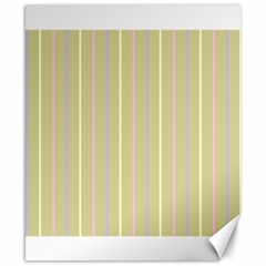 Summer Sand Color Lilac Pink Yellow Stripes Pattern Canvas 8  X 10 