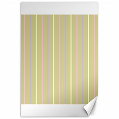 Summer Sand Color Lilac Pink Yellow Stripes Pattern Canvas 24  X 36  by picsaspassion