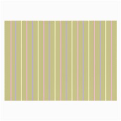 Summer Sand Color Lilac Pink Yellow Stripes Pattern Large Glasses Cloth (2-side) by picsaspassion