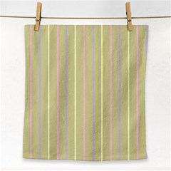 Summer Sand Color Lilac Pink Yellow Stripes Pattern Face Towel by picsaspassion