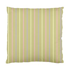 Summer Sand Color Lilac Pink Yellow Stripes Pattern Standard Cushion Case (one Side)