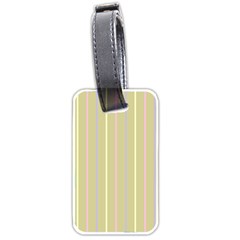 Summer Sand Color Lilac Pink Yellow Stripes Pattern Luggage Tags (two Sides)