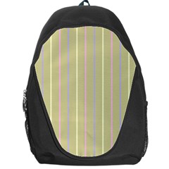 Summer Sand Color Lilac Pink Yellow Stripes Pattern Backpack Bag by picsaspassion