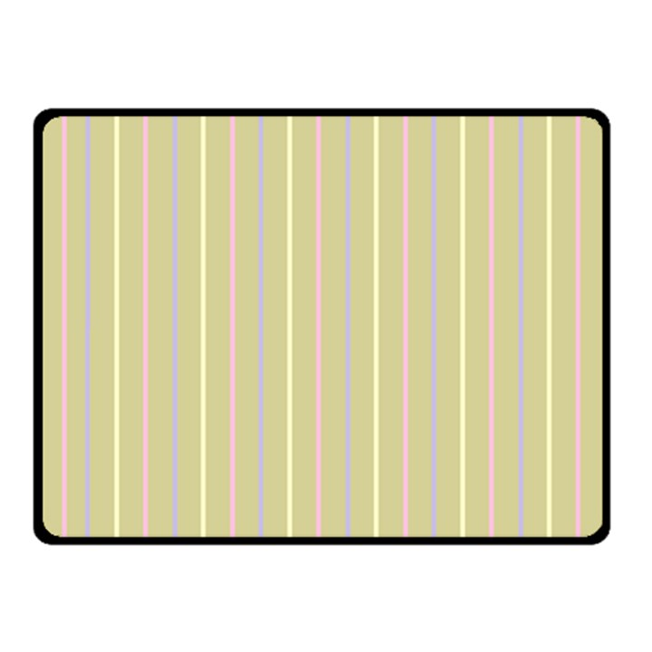 Summer sand color lilac pink yellow stripes pattern Double Sided Fleece Blanket (Small) 