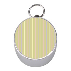 Summer Sand Color Lilac Pink Yellow Stripes Pattern Mini Silver Compasses by picsaspassion