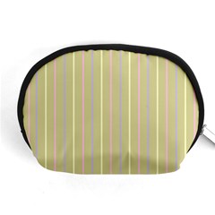 Summer Sand Color Lilac Pink Yellow Stripes Pattern Accessory Pouches (medium)  by picsaspassion