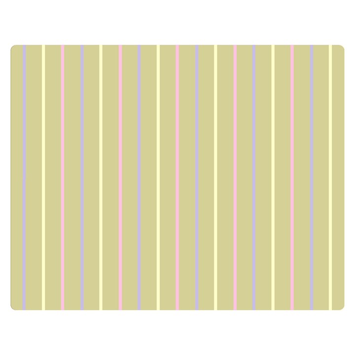 Summer sand color lilac pink yellow stripes pattern Double Sided Flano Blanket (Medium) 