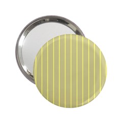 Summer Sand Color Yellow Stripes Pattern 2 25  Handbag Mirrors