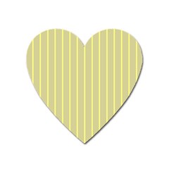 Summer Sand Color Yellow Stripes Pattern Heart Magnet