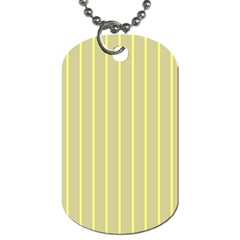 Summer Sand Color Yellow Stripes Pattern Dog Tag (one Side)