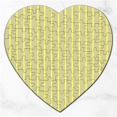 Summer Sand Color Yellow Stripes Pattern Jigsaw Puzzle (heart)