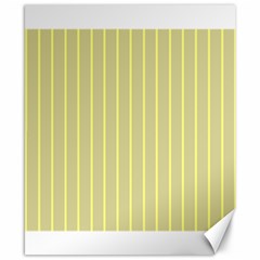 Summer Sand Color Yellow Stripes Pattern Canvas 8  X 10 