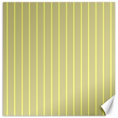 Summer Sand Color Yellow Stripes Pattern Canvas 12  X 12  