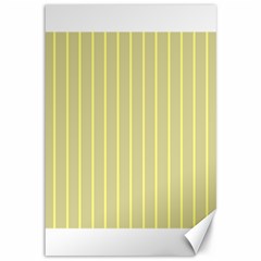 Summer Sand Color Yellow Stripes Pattern Canvas 12  X 18   by picsaspassion