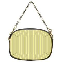 Summer Sand Color Yellow Stripes Pattern Chain Purses (two Sides) 