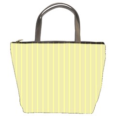 Summer Sand Color Yellow Stripes Pattern Bucket Bags by picsaspassion