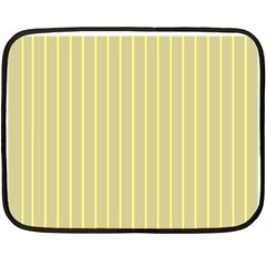 Summer Sand Color Yellow Stripes Pattern Fleece Blanket (mini) by picsaspassion