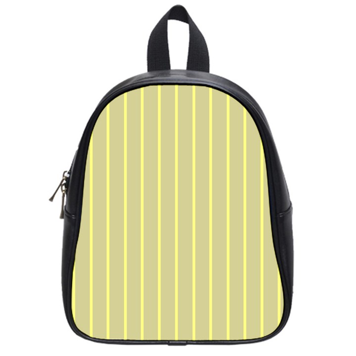 Summer sand color yellow stripes pattern School Bags (Small) 