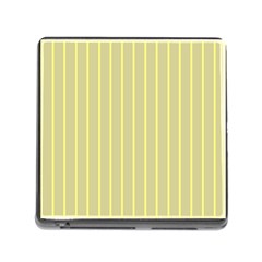 Summer Sand Color Yellow Stripes Pattern Memory Card Reader (square)