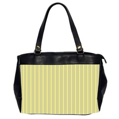 Summer Sand Color Yellow Stripes Pattern Office Handbags (2 Sides) 