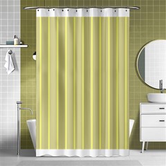 Summer Sand Color Yellow Stripes Pattern Shower Curtain 48  X 72  (small) 