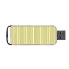 Summer Sand Color Yellow Stripes Pattern Portable Usb Flash (one Side) by picsaspassion