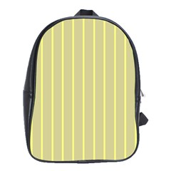 Summer Sand Color Yellow Stripes Pattern School Bags (xl) 