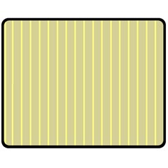 Summer Sand Color Yellow Stripes Pattern Double Sided Fleece Blanket (medium) 