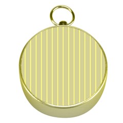 Summer Sand Color Yellow Stripes Pattern Gold Compasses by picsaspassion