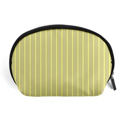 Summer Sand Color Yellow Stripes Pattern Accessory Pouches (large)  by picsaspassion