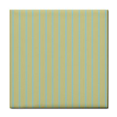 Summer Sand Color Blue Stripes Pattern Tile Coasters by picsaspassion