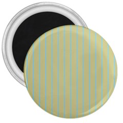 Summer Sand Color Blue Stripes Pattern 3  Magnets by picsaspassion