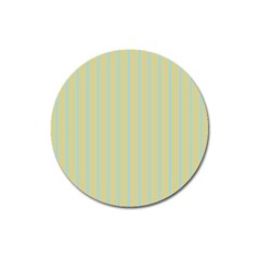 Summer Sand Color Blue Stripes Pattern Magnet 3  (round)