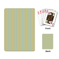 Summer Sand Color Blue Stripes Pattern Playing Card by picsaspassion