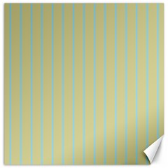 Summer Sand Color Blue Stripes Pattern Canvas 20  X 20   by picsaspassion