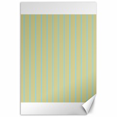 Summer Sand Color Blue Stripes Pattern Canvas 24  X 36  by picsaspassion