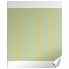 Summer Sand Color Blue Stripes Pattern Canvas 11  X 14  