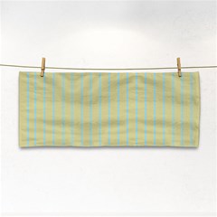 Summer Sand Color Blue Stripes Pattern Hand Towel