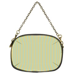 Summer Sand Color Blue Stripes Pattern Chain Purses (one Side) 