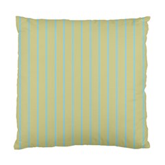 Summer Sand Color Blue Stripes Pattern Standard Cushion Case (one Side)