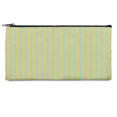 Summer Sand Color Blue Stripes Pattern Pencil Cases by picsaspassion