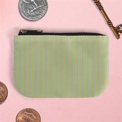 Summer Sand Color Blue Stripes Pattern Mini Coin Purses by picsaspassion