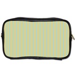 Summer sand color blue stripes pattern Toiletries Bags 2-Side Front